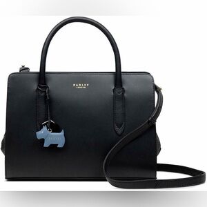 Radley London Onyx Liverpool Street Zip-Top Multiway Medium Leather Satchel